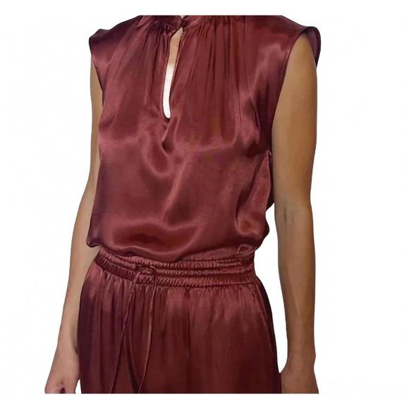 NEW NATION LTD jeanne top in cinnamon - Picture 2 of 3